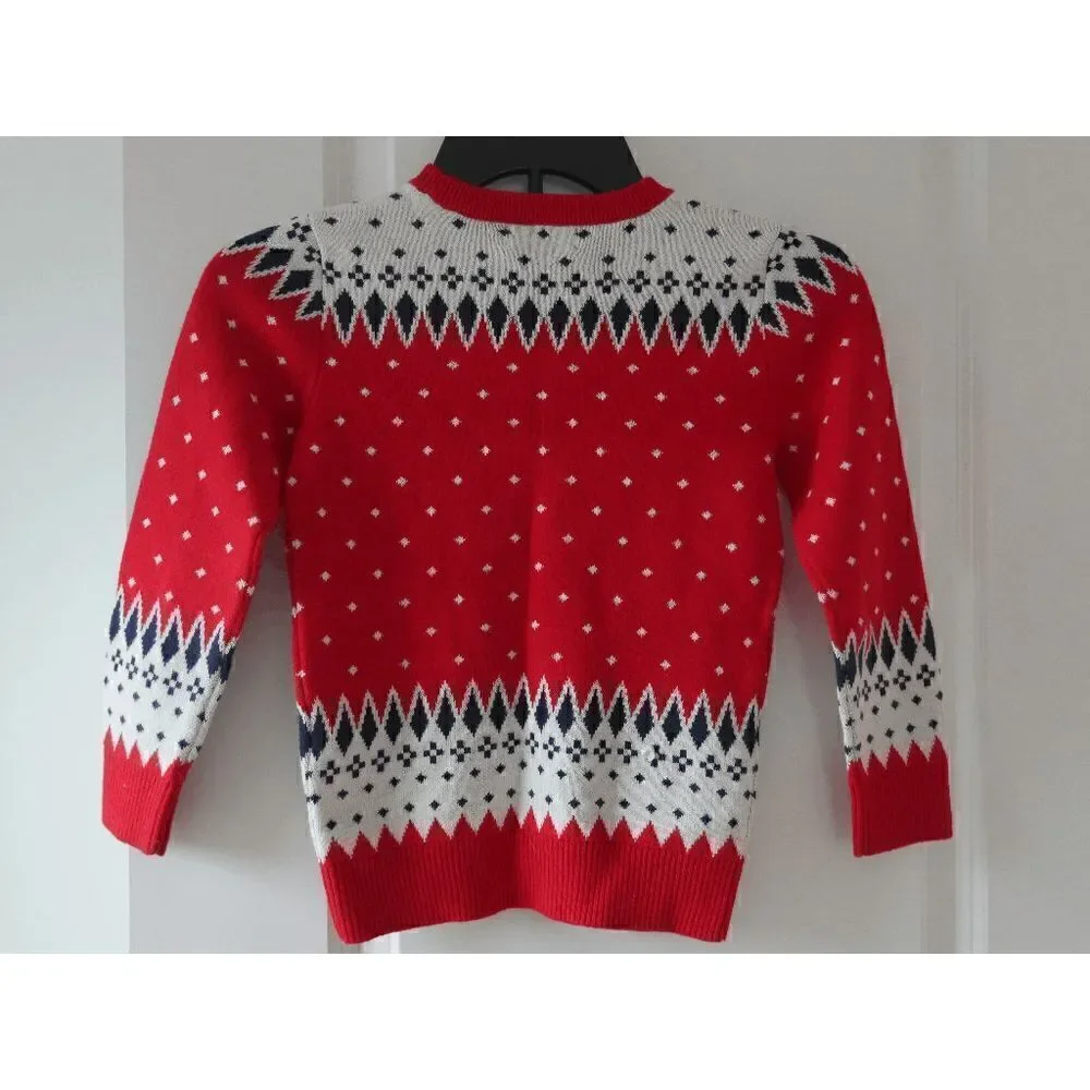 Charter Club Kid's Unisex Sweater Red & White 6 #1708-B5